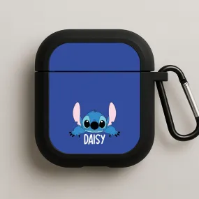custom printed earbuds case Blue Alien - Personalised Disney AirPods Case