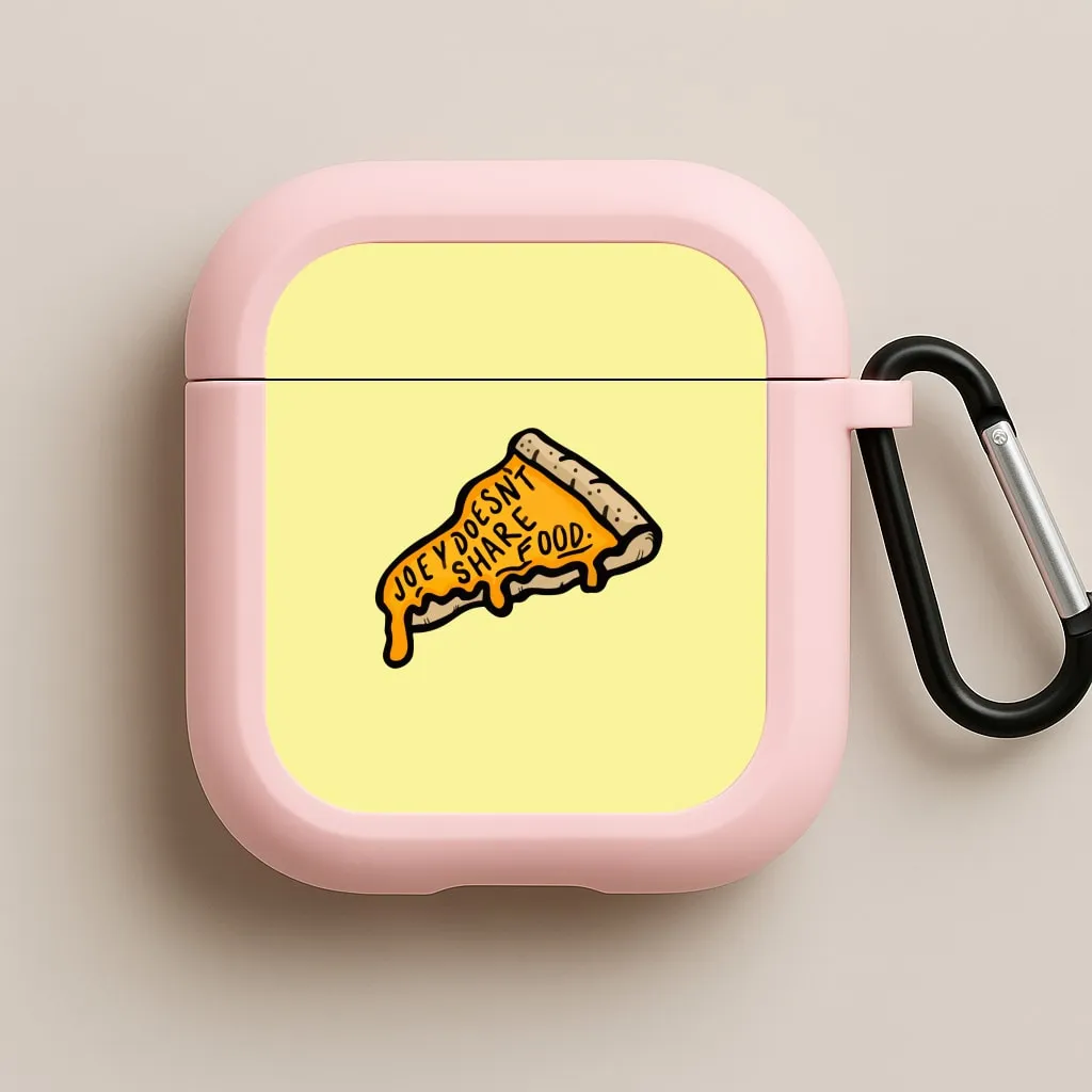Joey Doesn't Share Food AirPods Case fashion pastel neon silicone shell