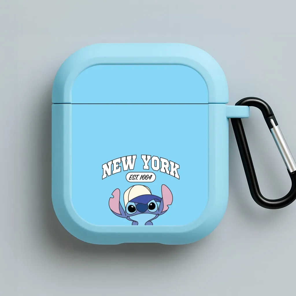 New York Blue Alien AirPods Case eco friendly wireless cover Lightweight Gadget Holder