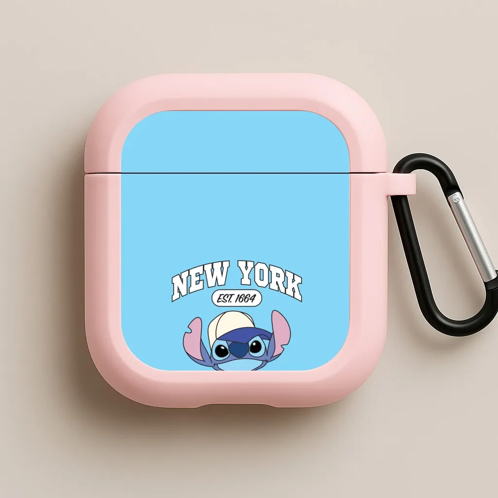 New York Blue Alien AirPods Case shockproof silicone guard Portable Fashion Shell