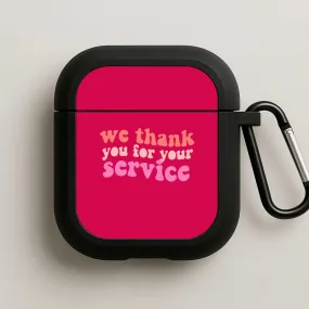 vivid color gradient airpods protector We Thank You For Your Service - Heart TV AirPods Case