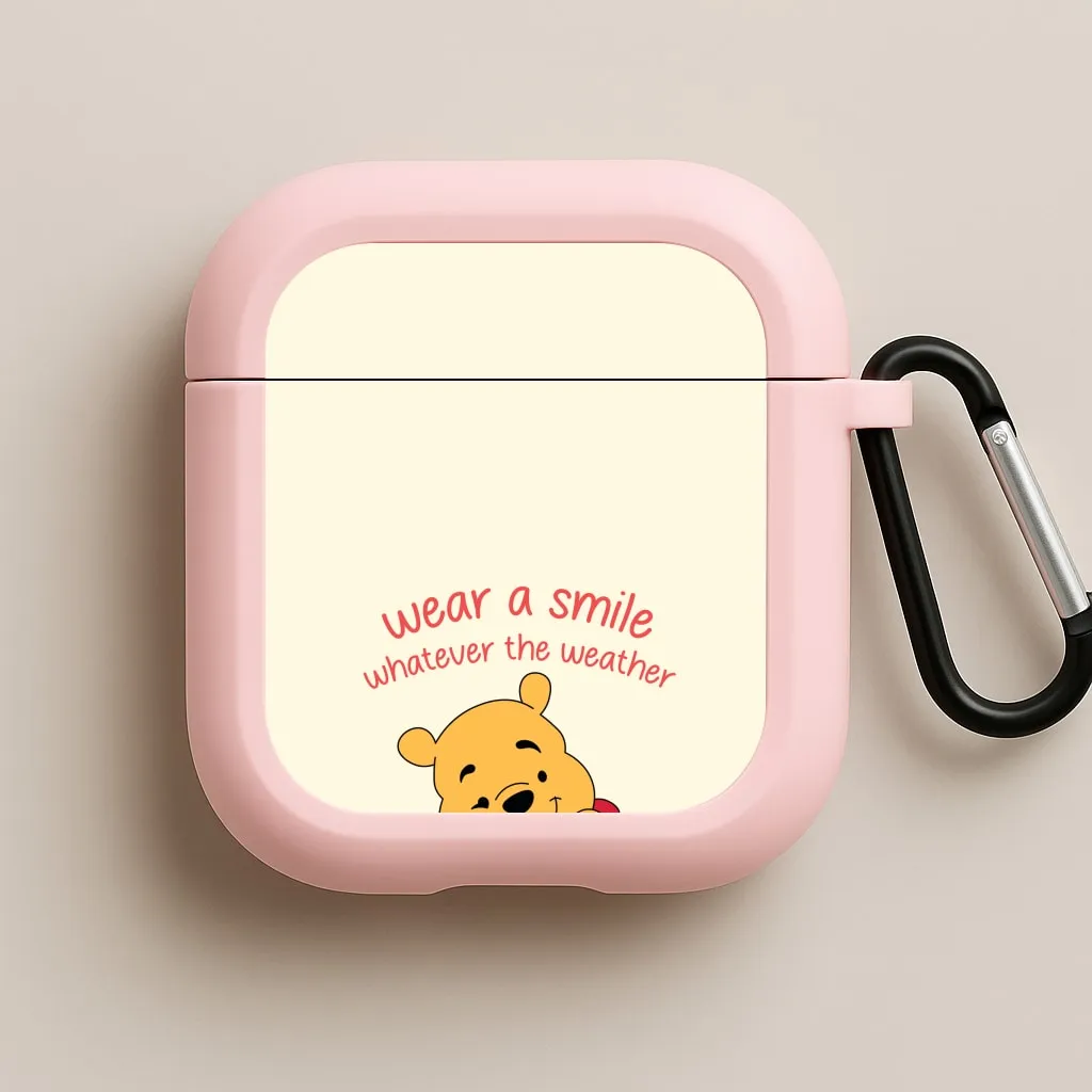 Creative Silicone Sleeve Wear A Smile Whatever The Weather  AirPods Case