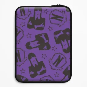 Protective Corners Soft Edge Texture Wednesday Pattern Laptop Sleeve