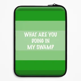 What Are You Doing In My Swamp - Green Ogre Laptop Sleeve Elegant Texture