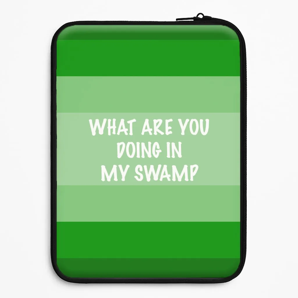 What Are You Doing In My Swamp - Green Ogre Laptop Sleeve Elegant Texture