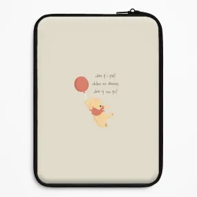 Polished Texture Finish Trendy Texture What If I Fail - Winnie Laptop Sleeve