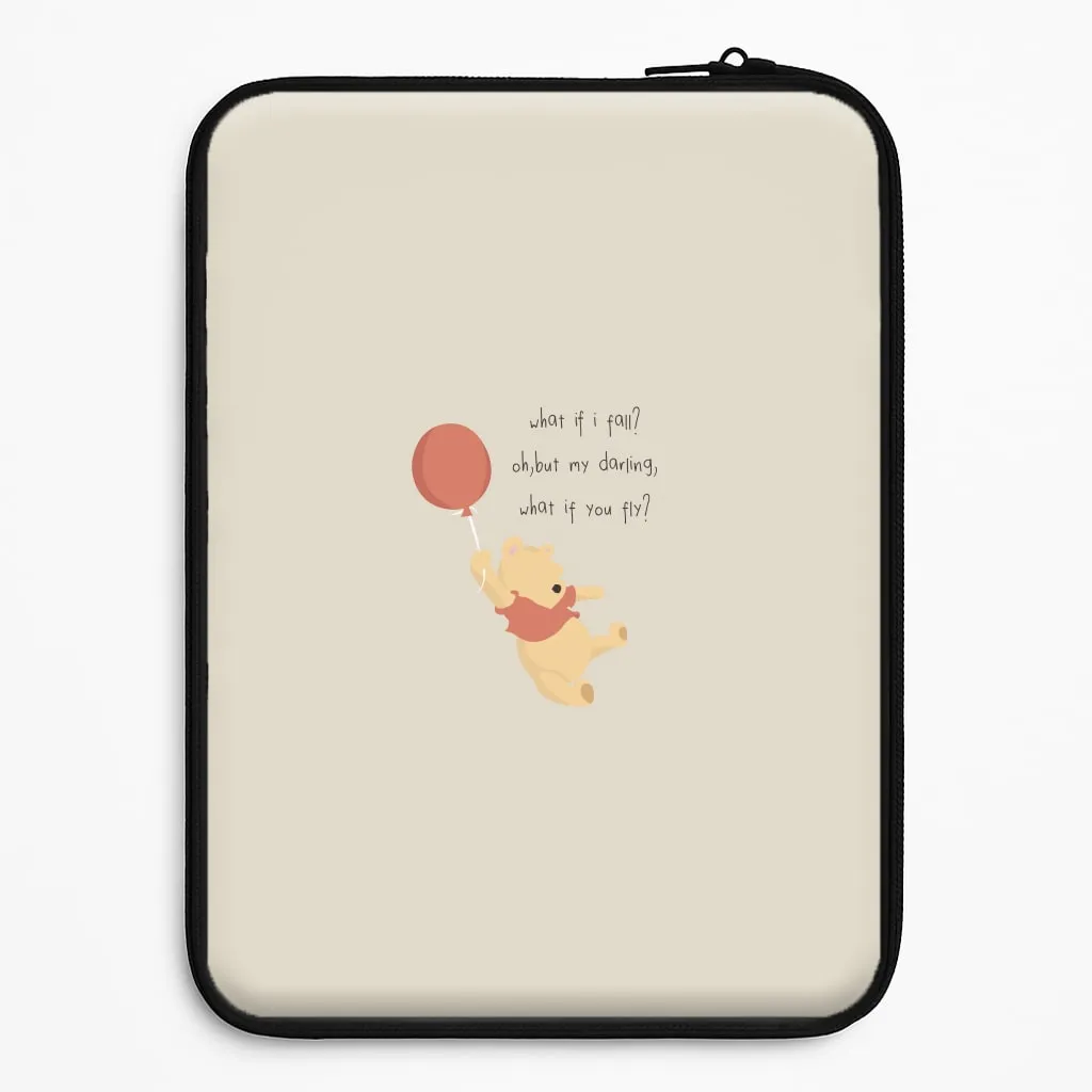 Polished Texture Finish Trendy Texture What If I Fail - Winnie Laptop Sleeve