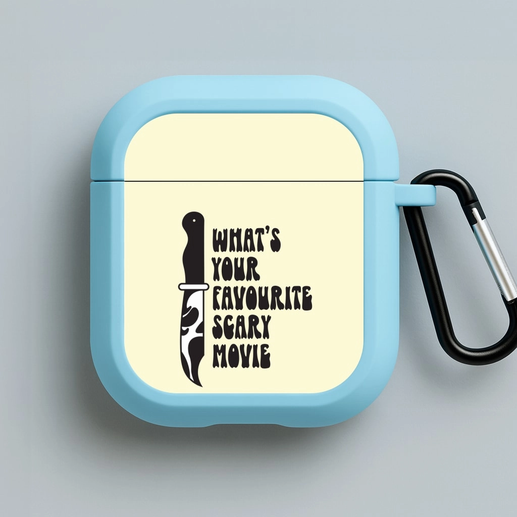 Durable Smooth Case What's Your Favourite Scary Movie Trippy AirPods Case