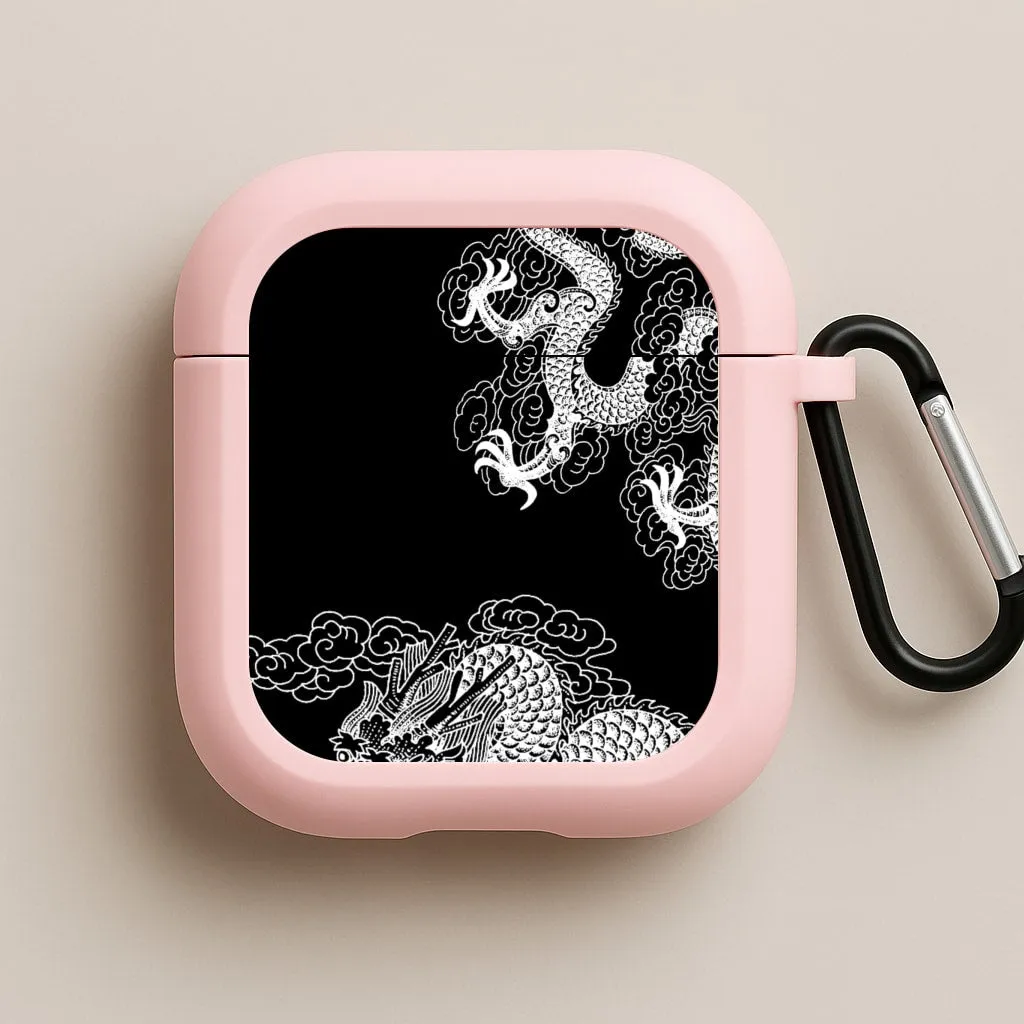 White Dragon AirPods Case urban commute protector