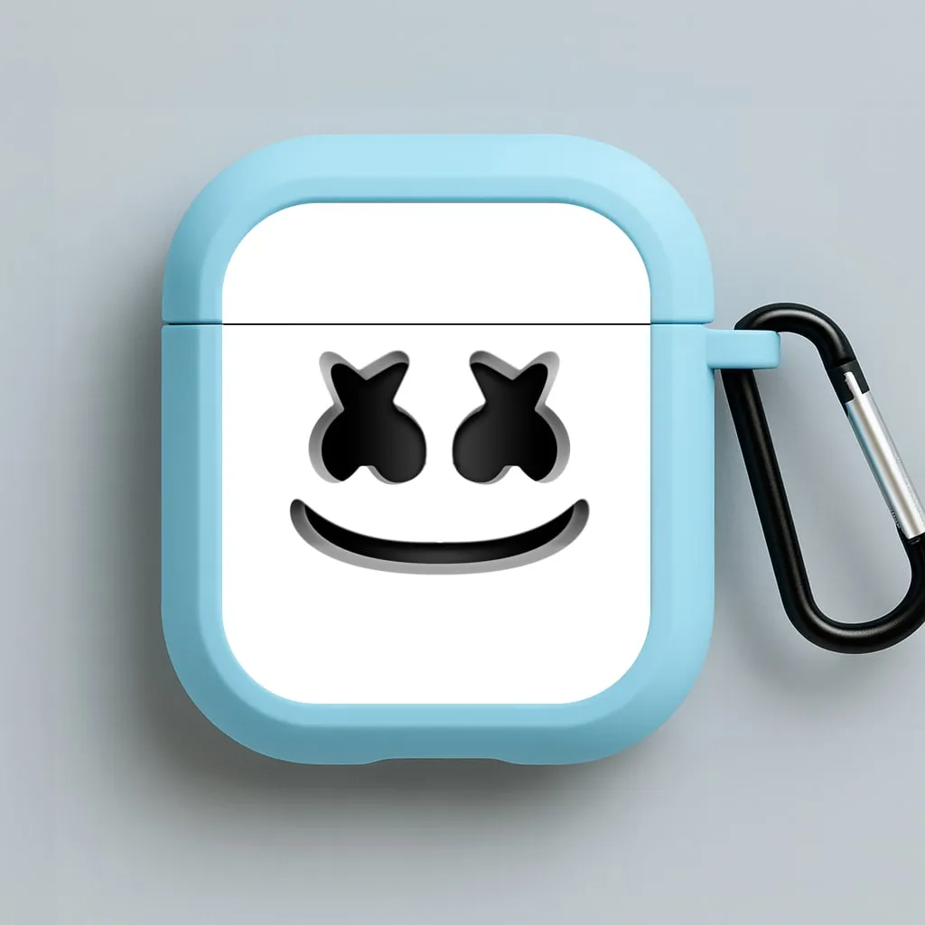 water resistant airpods case White Helmet DJ Helmet AirPods Case