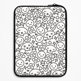 Stylish Finish Texture Shockproof Edge White Skulls - Skate Aesthetic  Laptop Sleeve