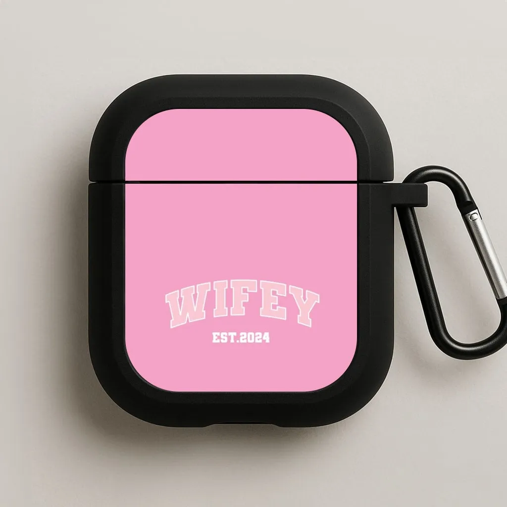 Wifey 2024 - Bridal AirPods Case wireless charging friendly cover Soft Smooth Case
