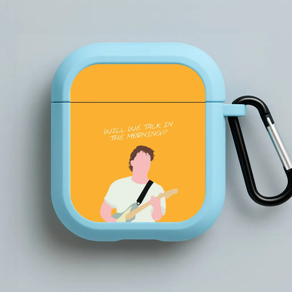 Trendy Carry Clip Will We Talk In The Morning Yellow AirPods Case