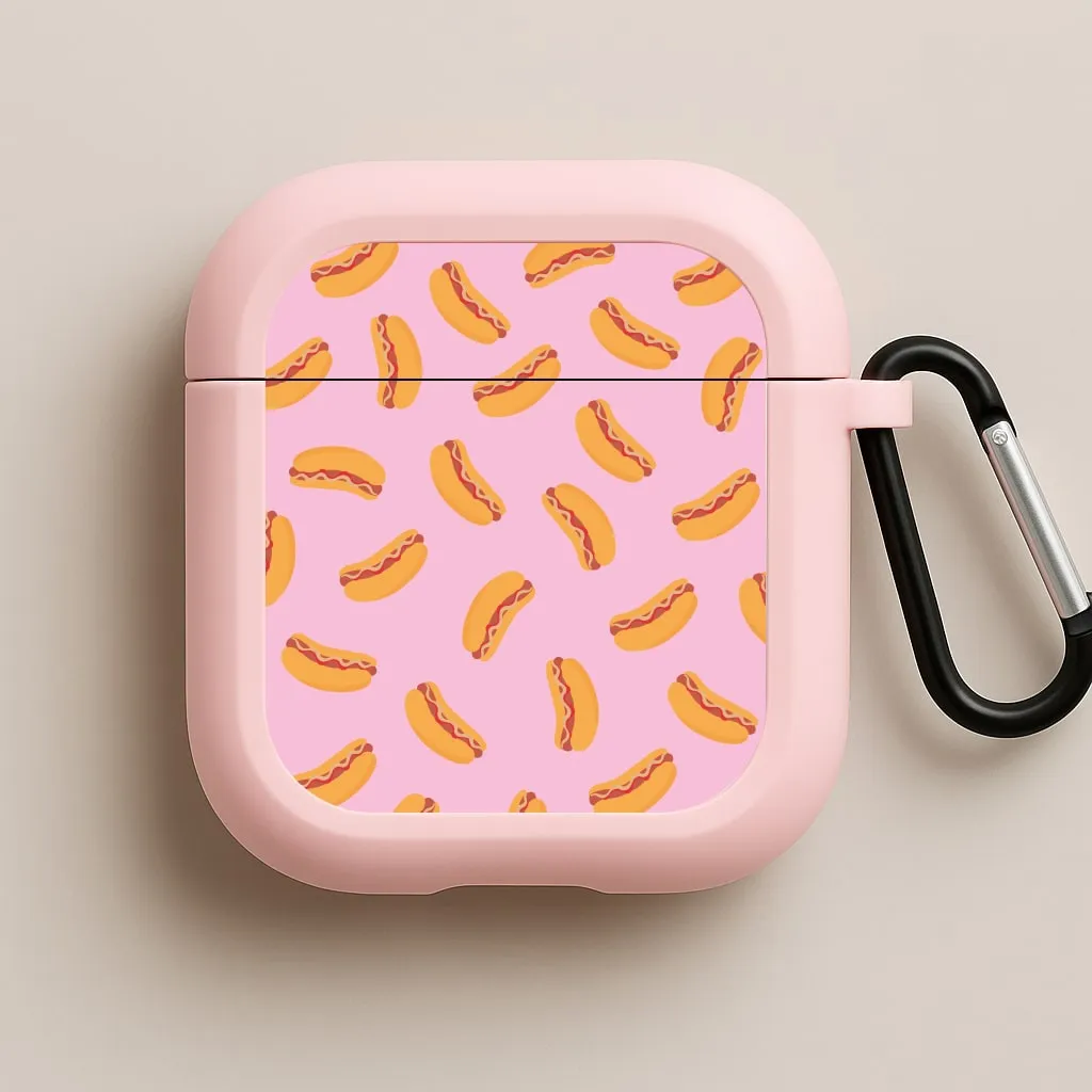 Hot Dogs - Fast Food Patterns AirPods Case Pocket Friendly Cover Durable Protective Organizer