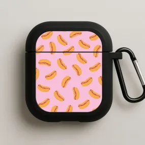 Hot Dogs - Fast Food Patterns AirPods Case Lightweight Travel Bag Durable Daily Case
