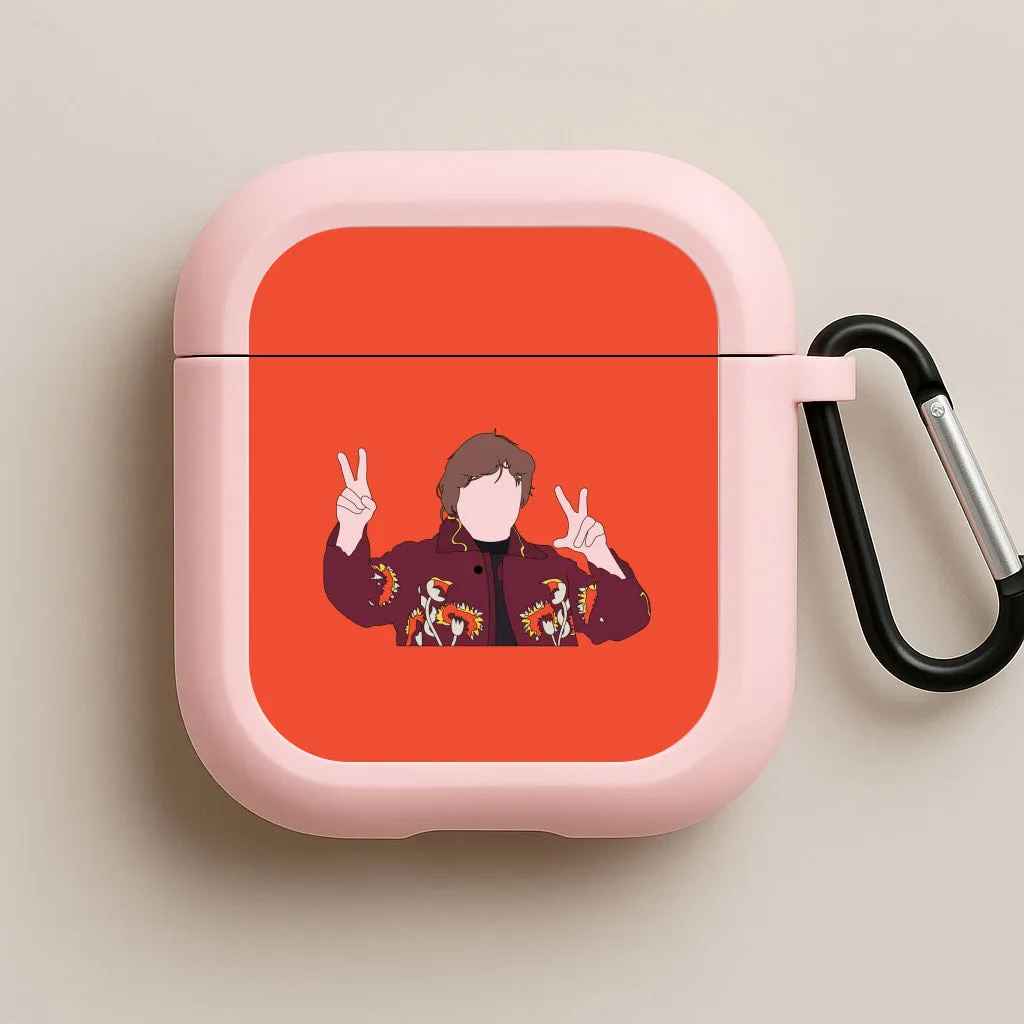 fashion gradient neon airpods protector Peace Out AirPods Case
