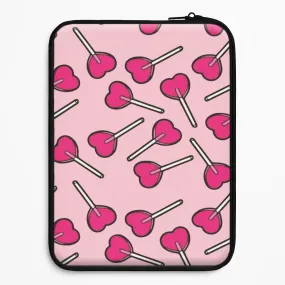 Minimal Comfort Cherry Heart Lollipops Laptop Sleeve