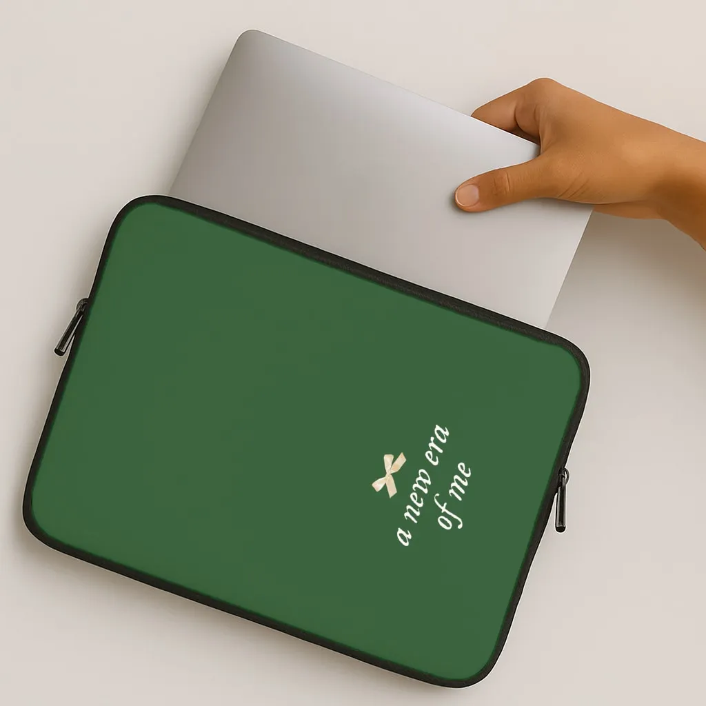 Rugged Look Coquette A New Era Of Me Green Laptop Sleeve