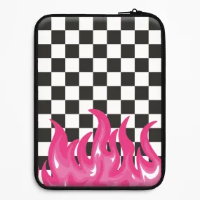 Pink Flame - Skate Aesthetic  Laptop Sleeve Patterned Design