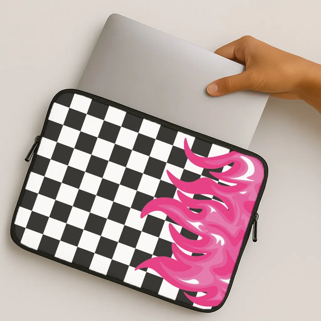 Outdoor Design Pink Flame - Skate Aesthetic  Laptop Sleeve