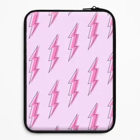 Pink Lightning - Eighties Laptop Sleeve Soft Surface Design Subtle design