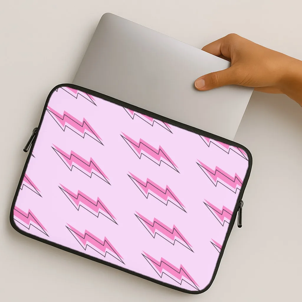 Pink Lightning - Eighties Laptop Sleeve Everyday Comfort Edge Shield