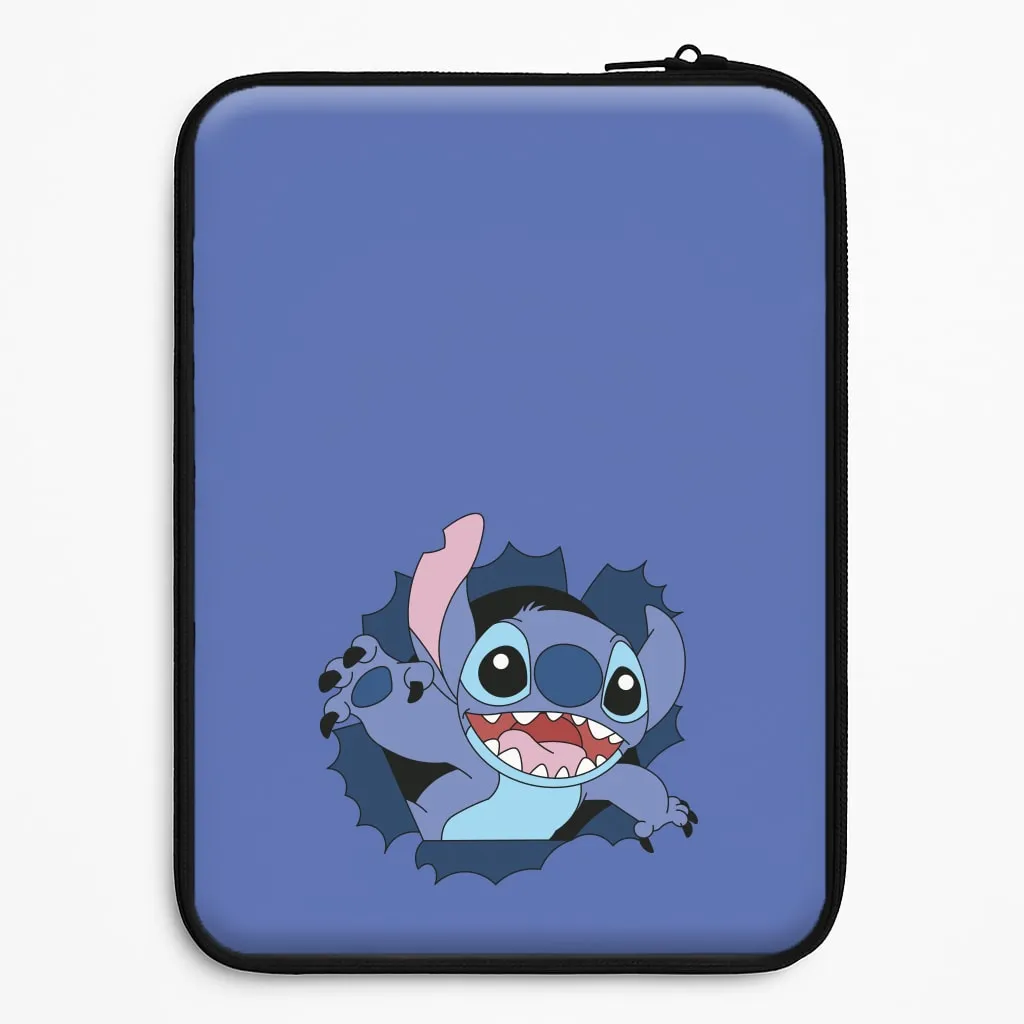 Luxury Pattern Torn Blue Alien Laptop Sleeve