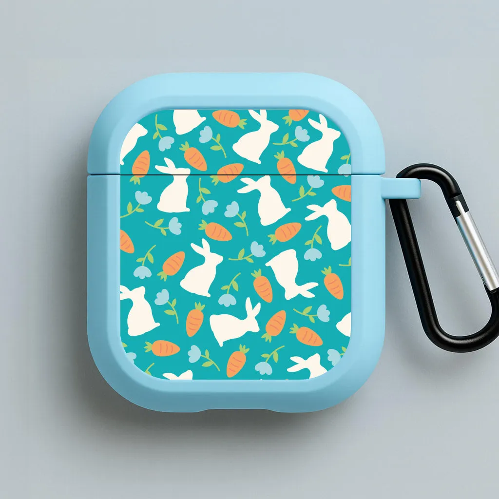 Bunnies And Carrots - Easter Patterns AirPods Case durable charging case Portable Everyday Case