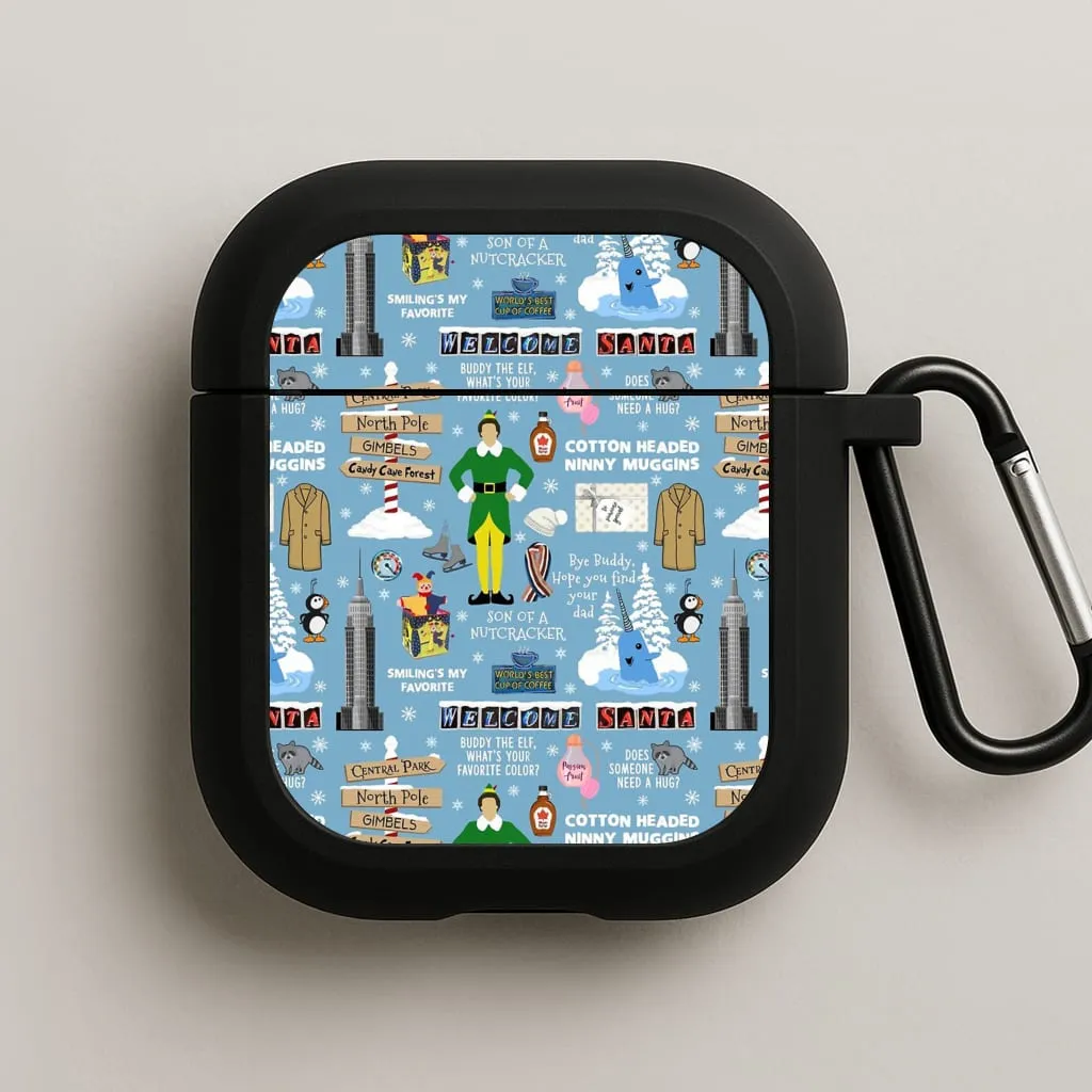 Tech Gadget Protector Blue Buddy The Elf Pattern AirPods Case