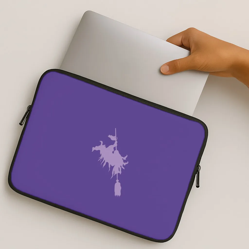 Witch And Cat - Halloween Laptop Sleeve Customizable Option