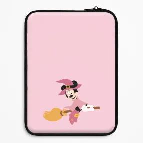 Witch Female Mouse Halloween Laptop Sleeve Gloss Surface Layer Soft Layered Design