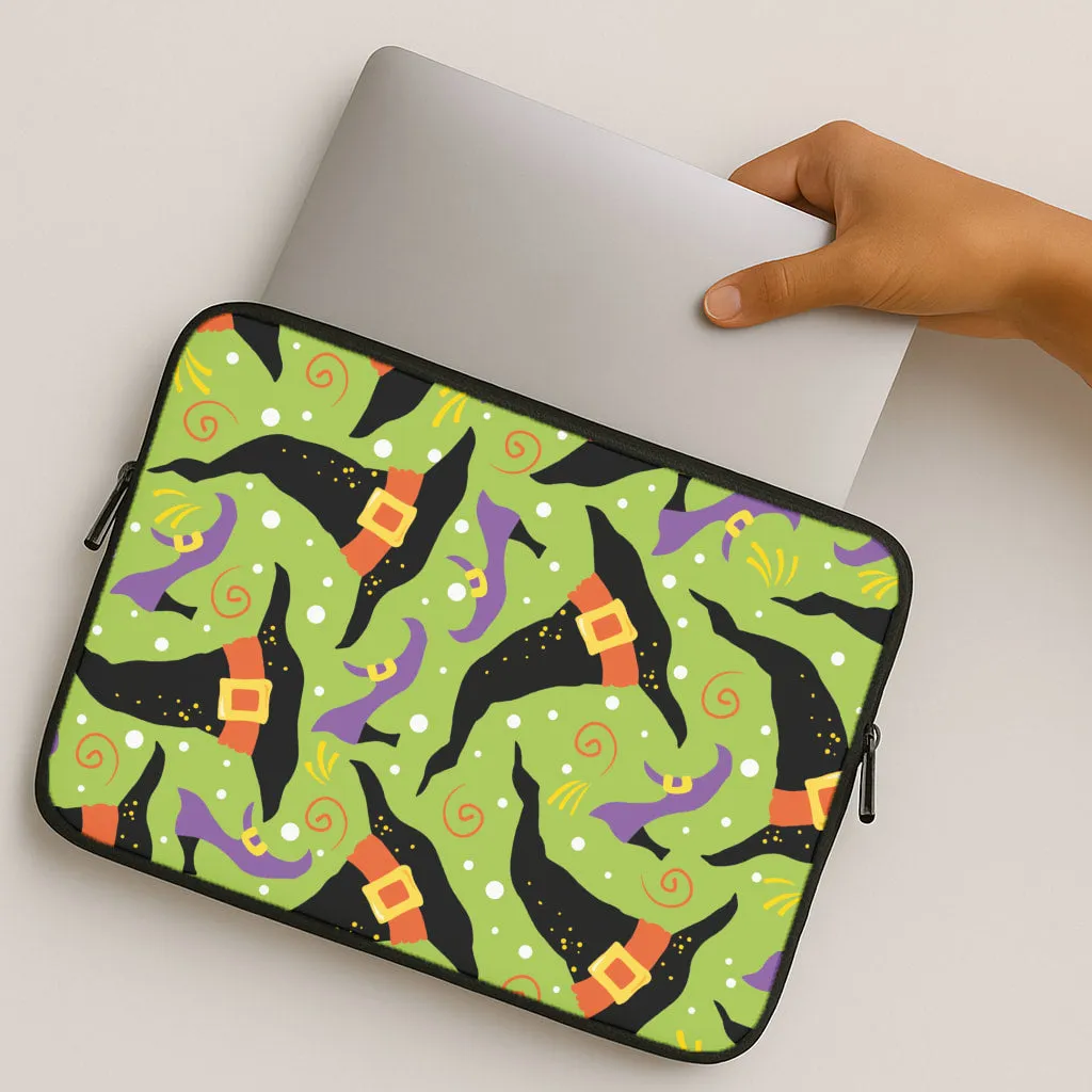 Modern Design Witch's Attire Pattern - Halloween Laptop Sleeve