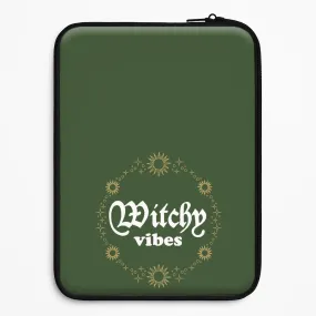 Witchy Vibes Green Laptop Sleeve Resistant Layer Luxury Texture Design
