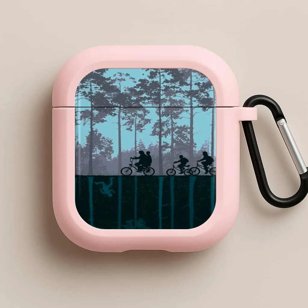 World of Upside Down - Stranger Things AirPods Case airpods case for cycling durable travel leather airpods cover