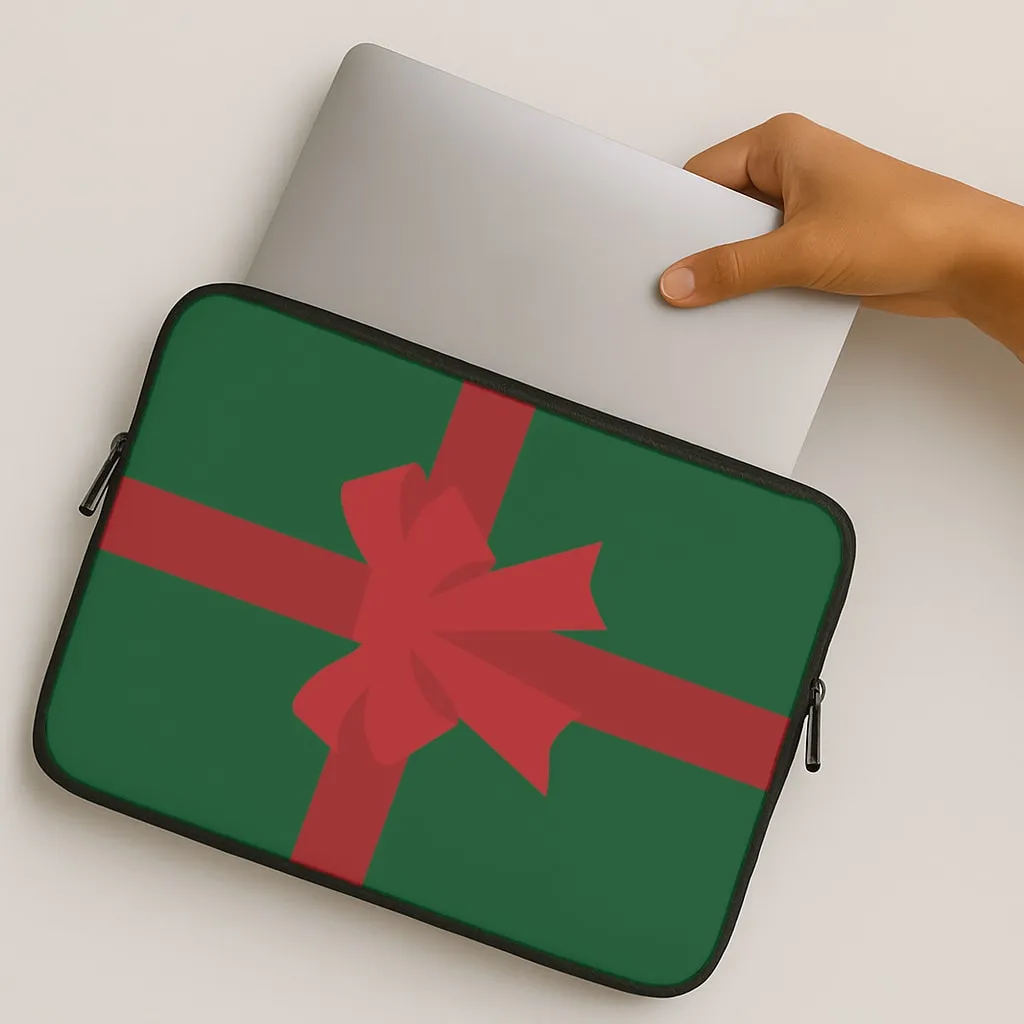 Soft coating Modern Accessory Xmas Bow - Christmas Patterns Laptop Sleeve