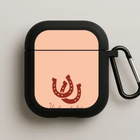 portable ergonomic gradient leather airpods shell Durable Silicone Grip Yee-Haw Baby  AirPods Case