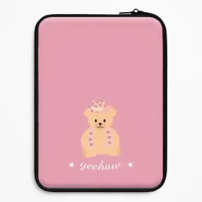 Ergonomic Shape Yeehaw Teddy Bear Laptop Sleeve