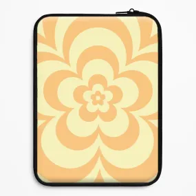 Yellow Abstract Flower Pattern  Laptop Sleeve Luxury Finish Texture Modern Accent