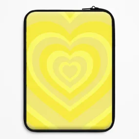 Strong material Yellow - Colourful Hearts Laptop Sleeve