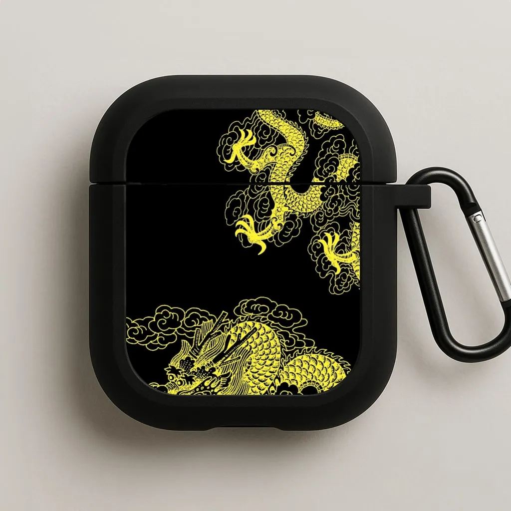Fashion Protective Organizer Modern Protective Organizer Yellow Dragon AirPods Case