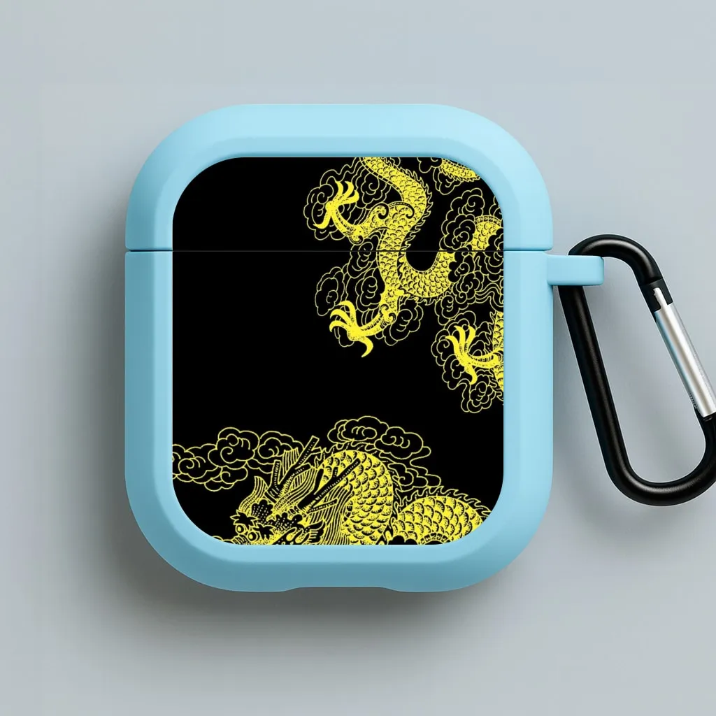 Yellow Dragon AirPods Case Vivid Color Bag