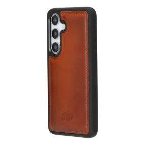 York Leather Snap-On Case ?C Galaxy S25 Plus, Burnished Tan Light Touch