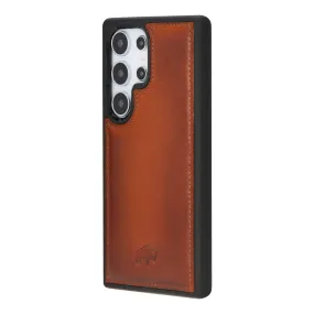 Polished Finish Texture Vivid Detail Texture York Leather Snap-On Case ?C Galaxy S25 Ultra, Burnished Tan
