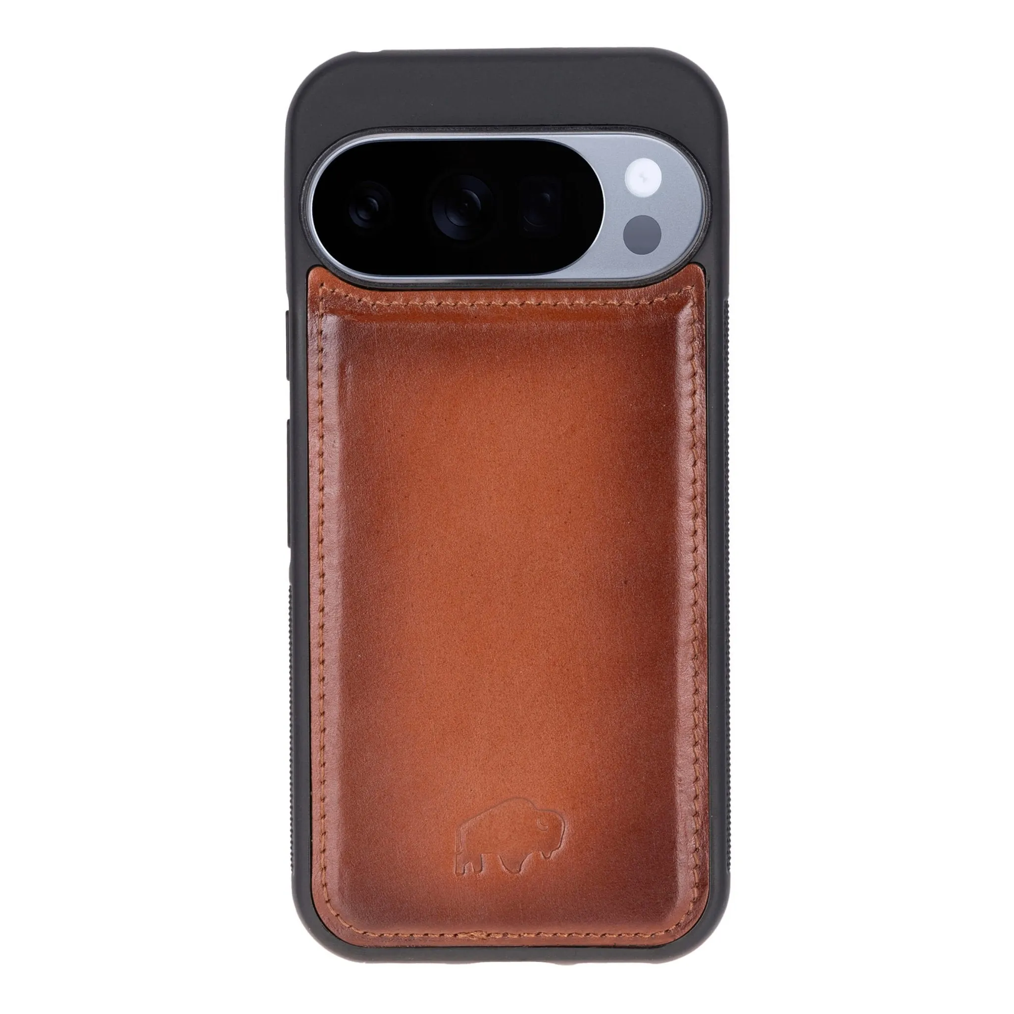 Premium Look York Leather Snap-On Case ?C Pixel 10 Pro, Burnished Tan