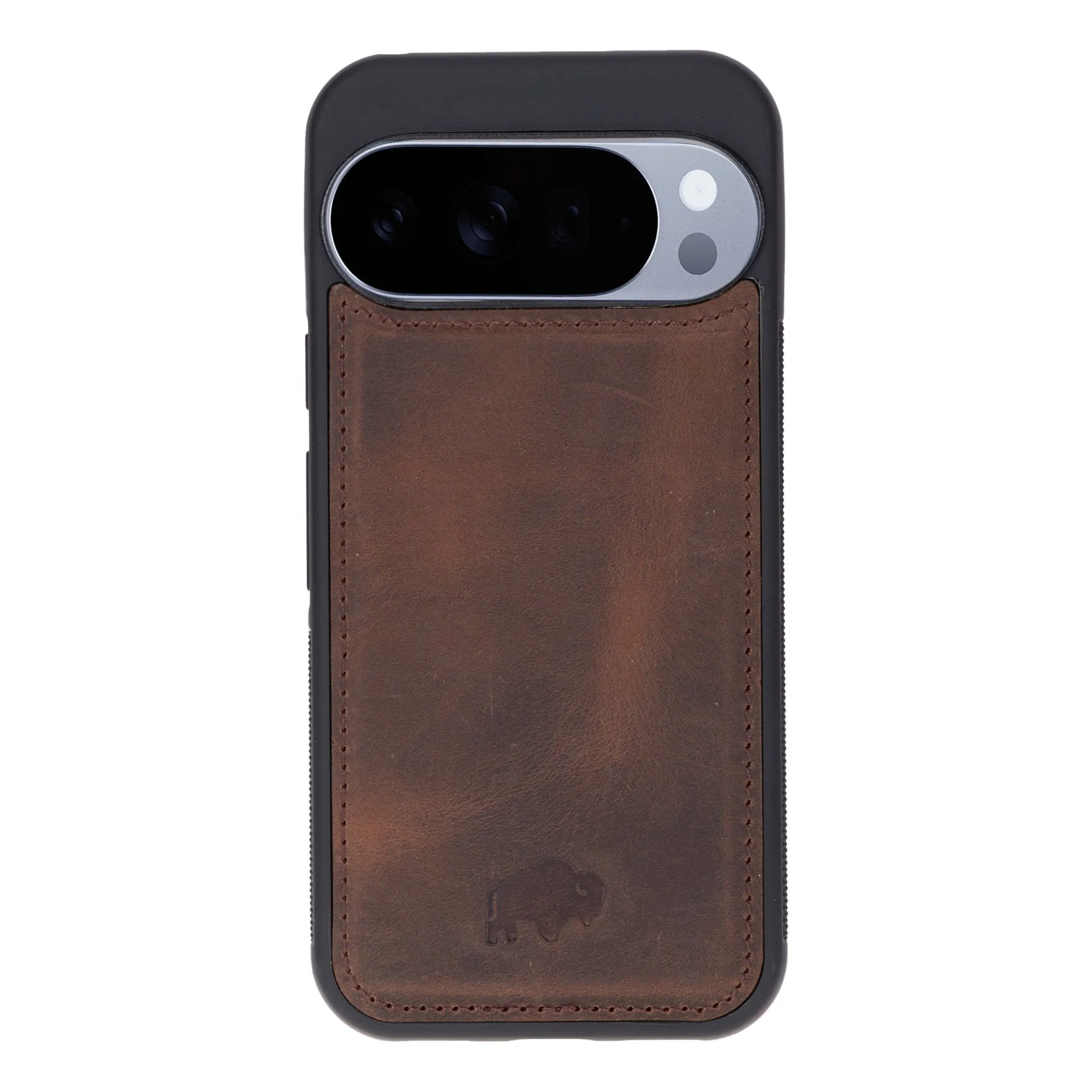 York Leather Snap-On Case ?C Pixel 10 Pro XL, Distressed Coffee Sporty Design