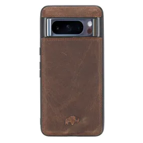 Student Gear York Leather Snap-On Case ?C Pixel 8 Pro, Distressed Coffee