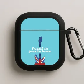 portable gradient commuter airpods protector You And I Are Gonna Live Forever AirPods Case