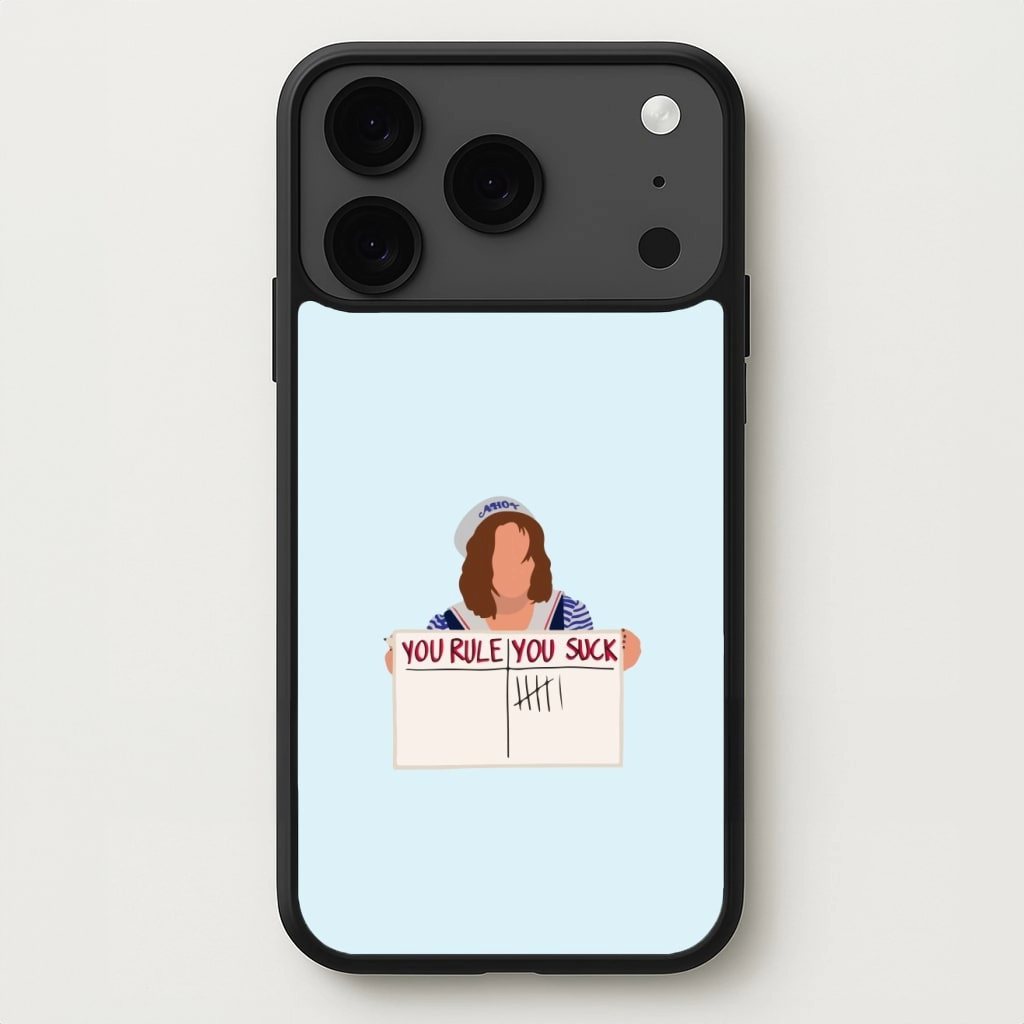 You Suck Tally Phone Case Hybrid Pattern Design Flexible Grip Texture