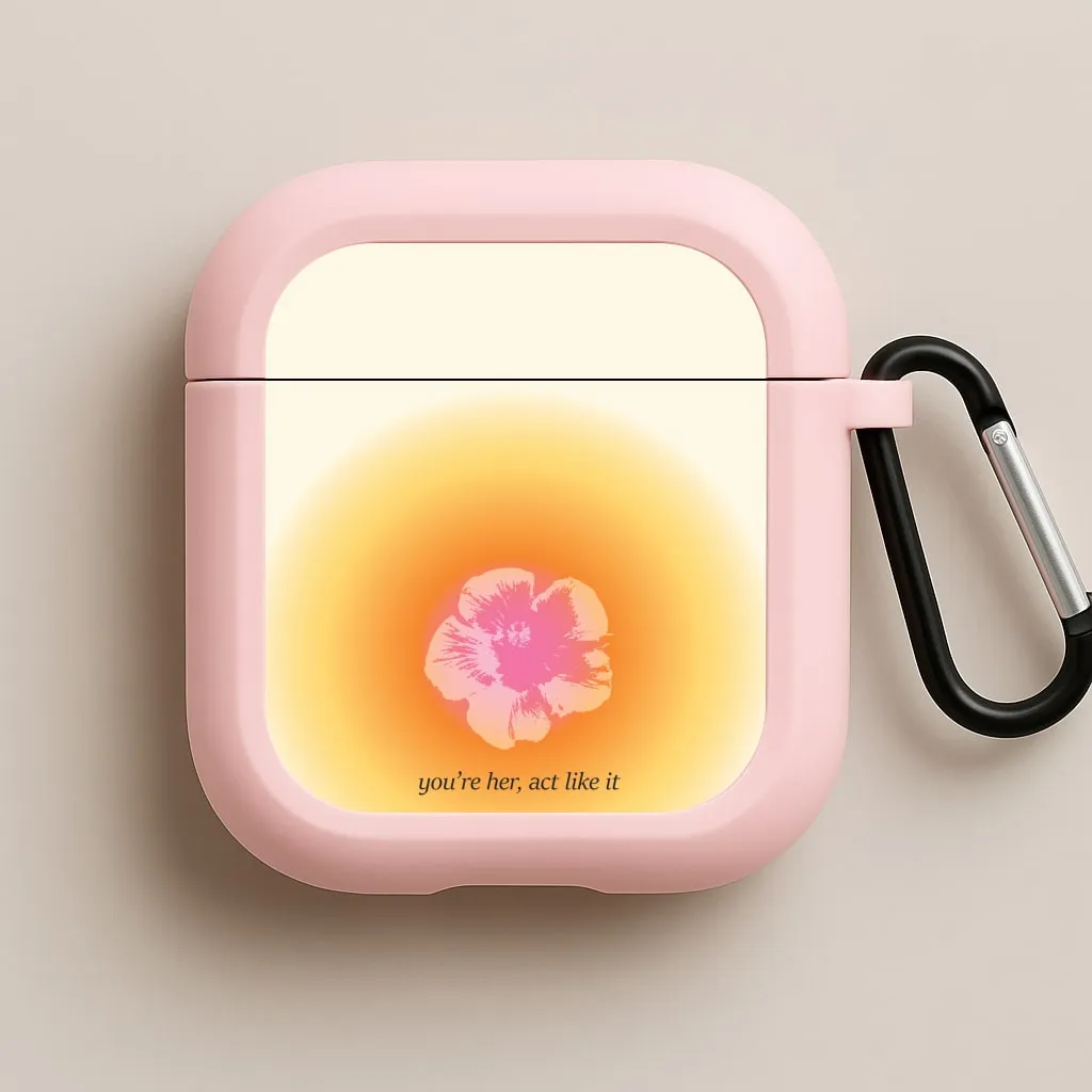 fashion glossy finish Urban Lifestyle Gear You're Her, Act Like It AirPods Case