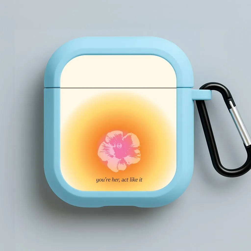 You're Her, Act Like It AirPods Case Minimalist Device Case lightweight gradient handmade leather airpods case